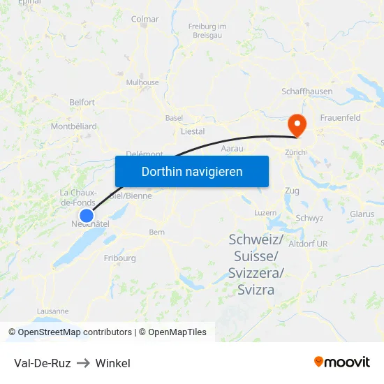 Val-De-Ruz to Winkel map