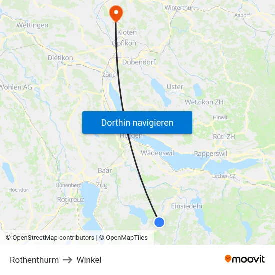 Rothenthurm to Winkel map