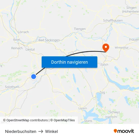 Niederbuchsiten to Winkel map