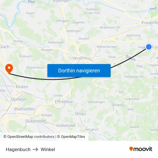 Hagenbuch to Winkel map