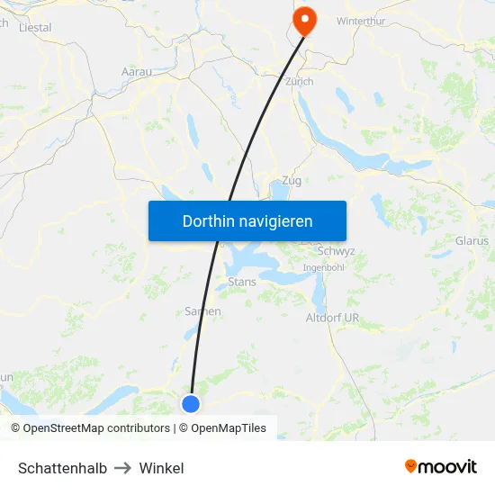 Schattenhalb to Winkel map