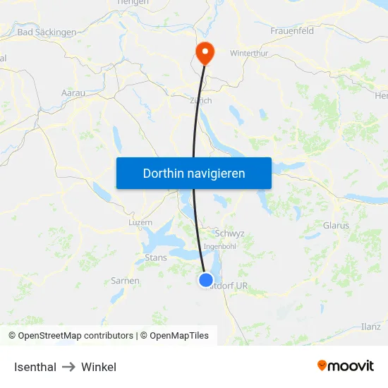 Isenthal to Winkel map