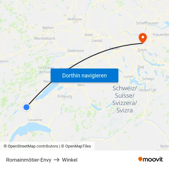 Romainmôtier-Envy to Winkel map