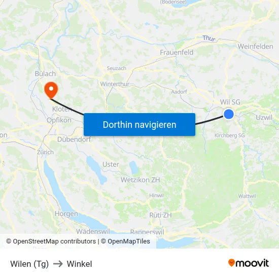 Wilen (Tg) to Winkel map