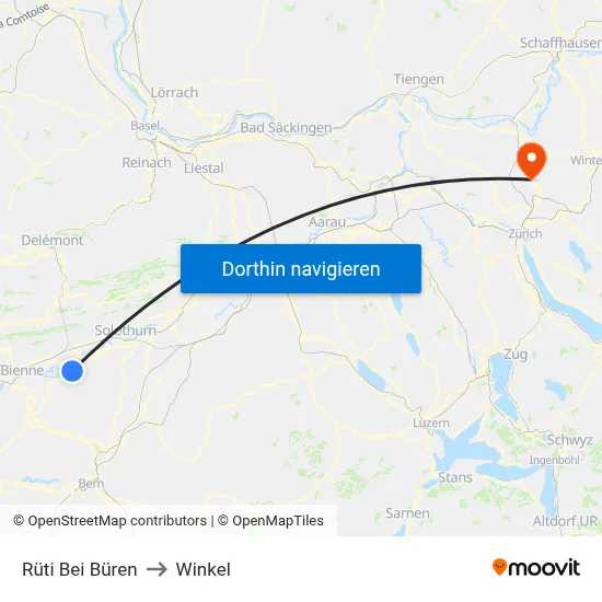 Rüti Bei Büren to Winkel map