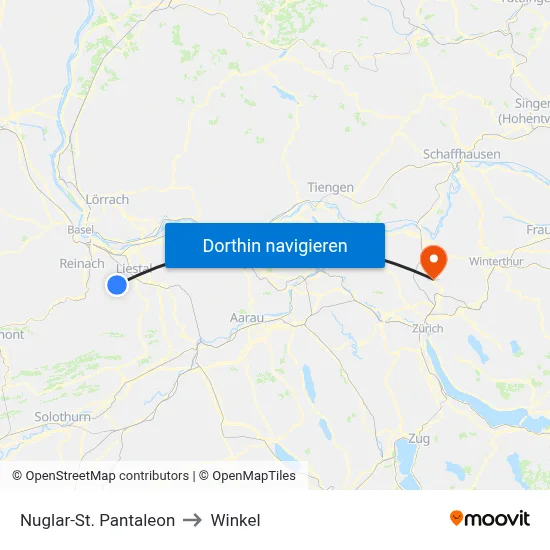 Nuglar-St. Pantaleon to Winkel map