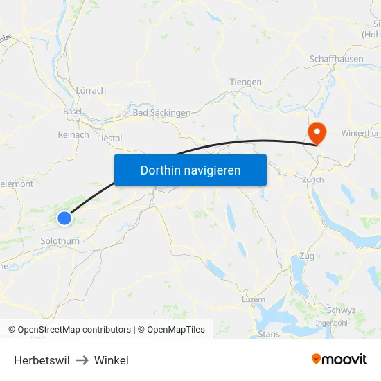 Herbetswil to Winkel map