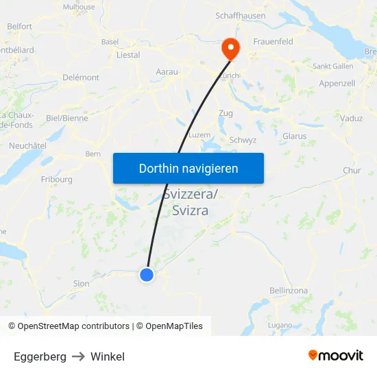 Eggerberg to Winkel map