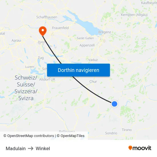 Madulain to Winkel map