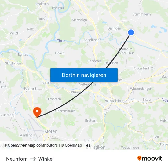 Neunforn to Winkel map