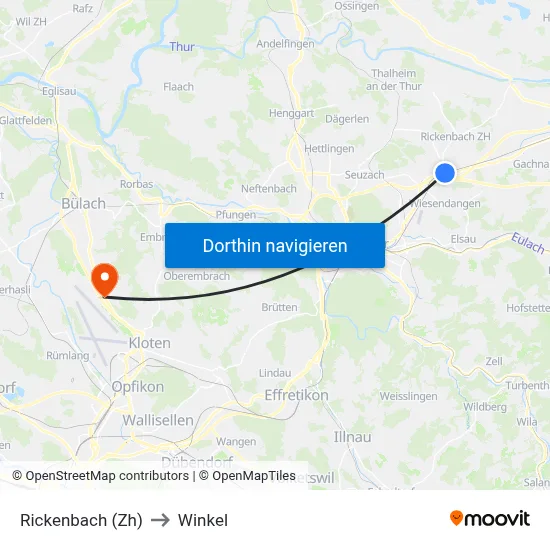 Rickenbach (Zh) to Winkel map