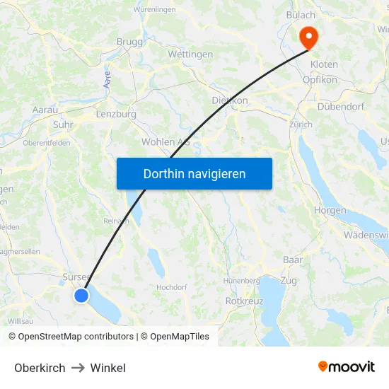 Oberkirch to Winkel map