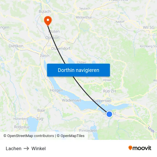 Lachen to Winkel map