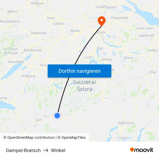 Gampel-Bratsch to Winkel map