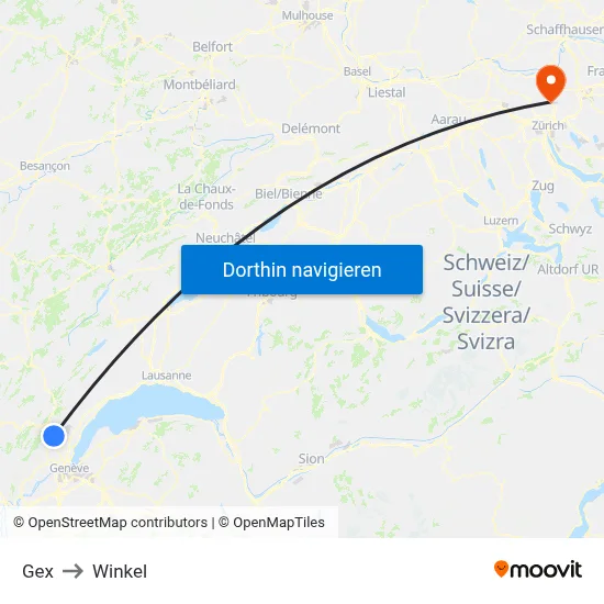 Gex to Winkel map