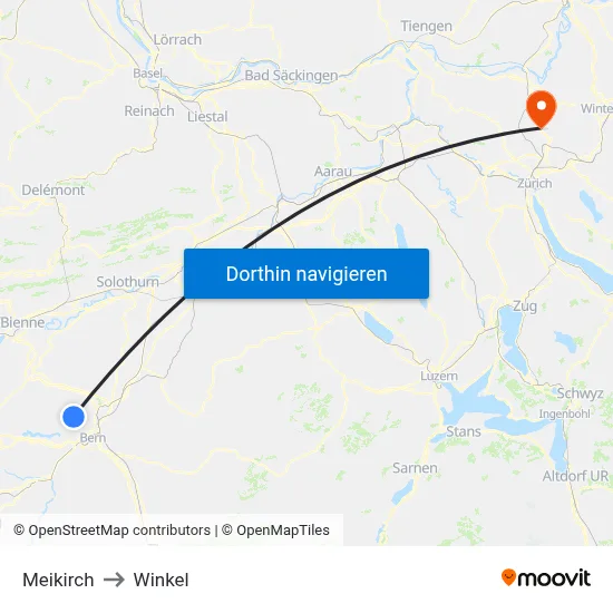 Meikirch to Winkel map