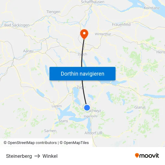 Steinerberg to Winkel map