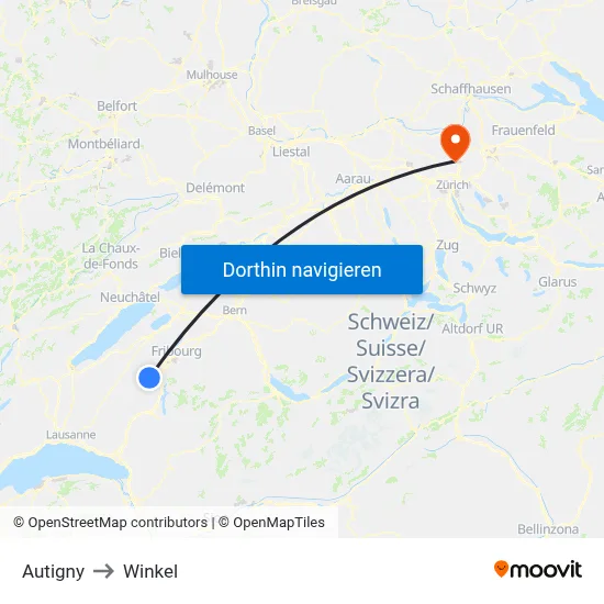 Autigny to Winkel map