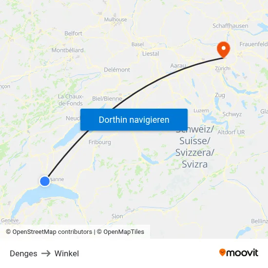 Denges to Winkel map