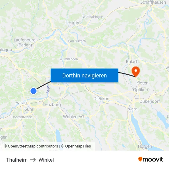 Thalheim to Winkel map