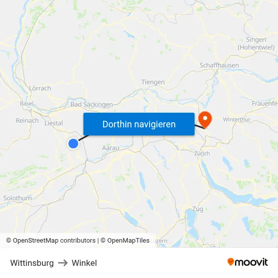 Wittinsburg to Winkel map