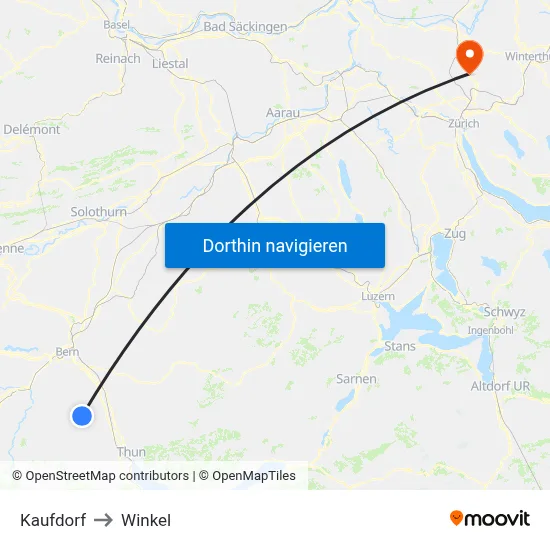 Kaufdorf to Winkel map