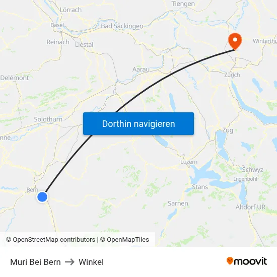 Muri Bei Bern to Winkel map