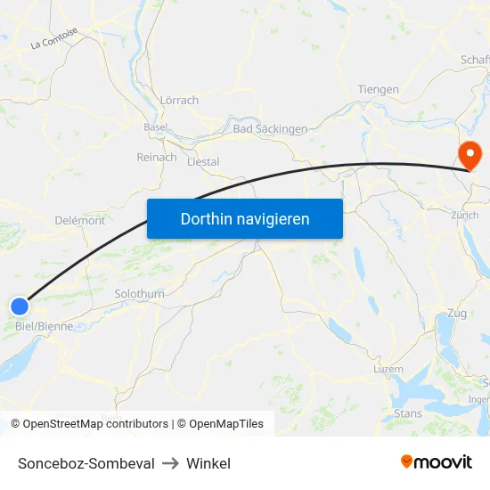 Sonceboz-Sombeval to Winkel map
