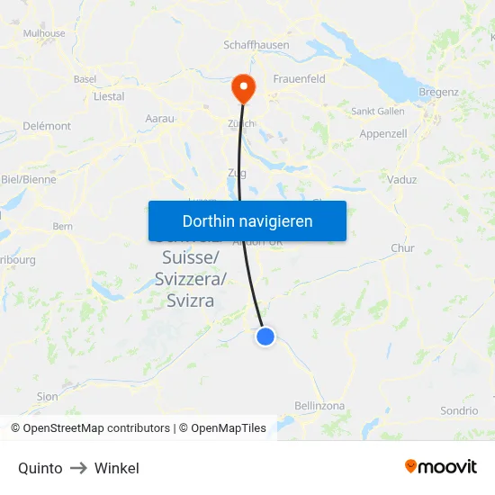 Quinto to Winkel map