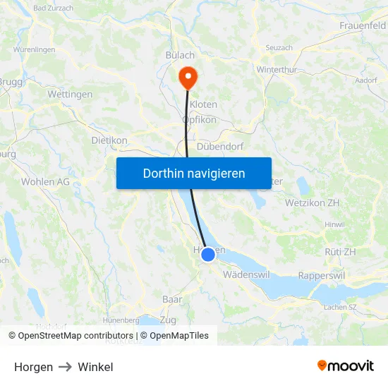 Horgen to Winkel map