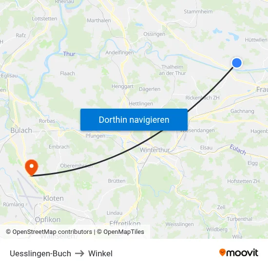 Uesslingen-Buch to Winkel map