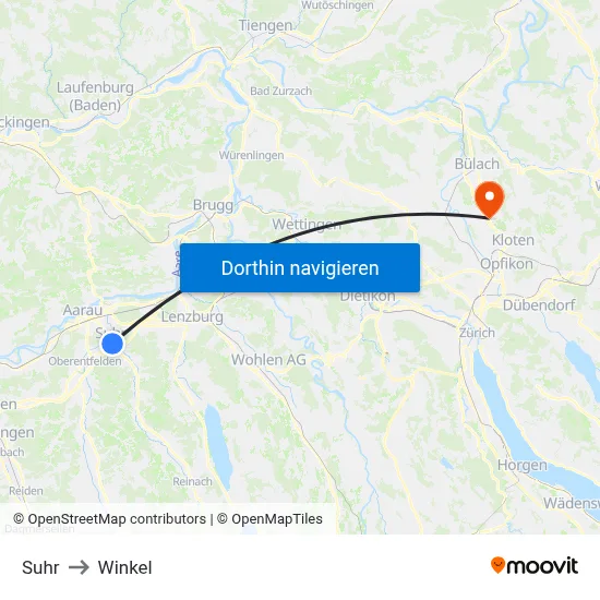 Suhr to Winkel map