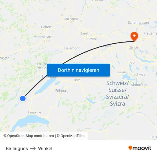 Ballaigues to Winkel map