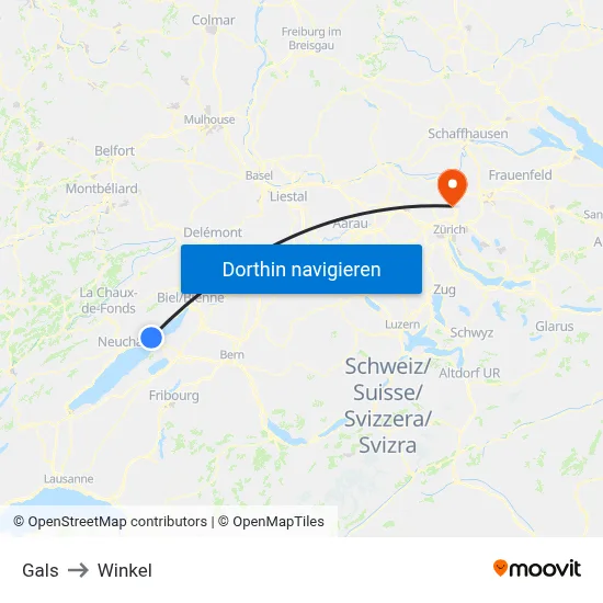 Gals to Winkel map