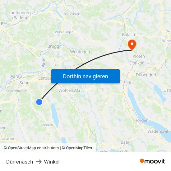 Dürrenäsch to Winkel map