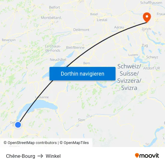 Chêne-Bourg to Winkel map