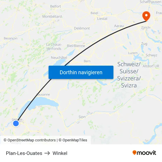 Plan-Les-Ouates to Winkel map