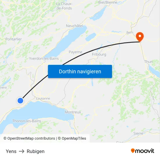 Yens to Rubigen map