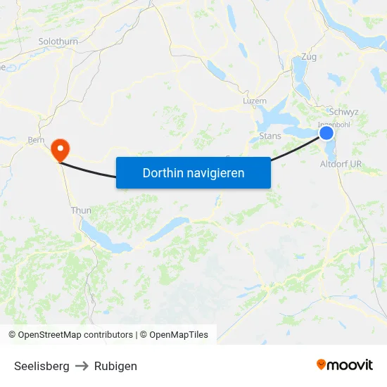 Seelisberg to Rubigen map