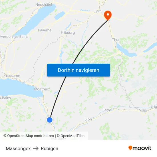 Massongex to Rubigen map