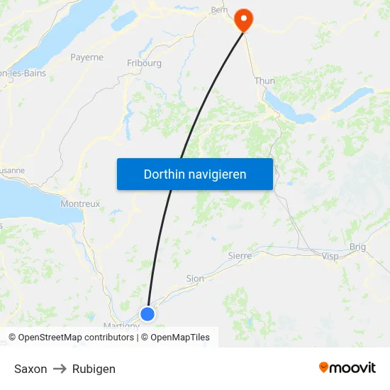 Saxon to Rubigen map