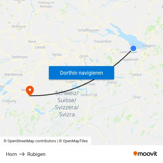 Horn to Rubigen map