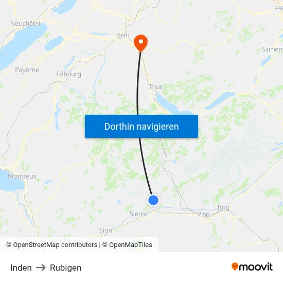 Inden to Rubigen map