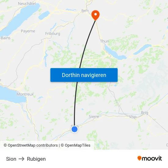 Sion to Rubigen map
