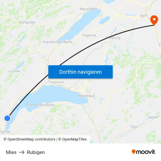 Mies to Rubigen map