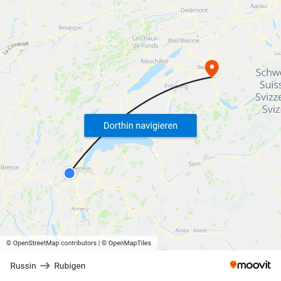 Russin to Rubigen map