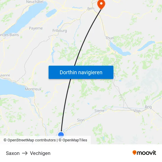 Saxon to Vechigen map