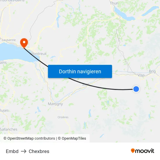 Embd to Chexbres map
