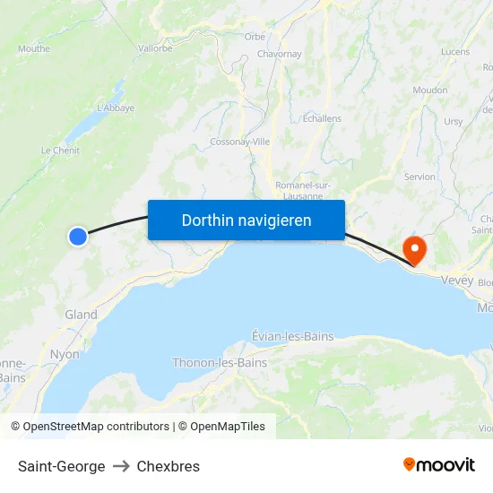 Saint-George to Chexbres map