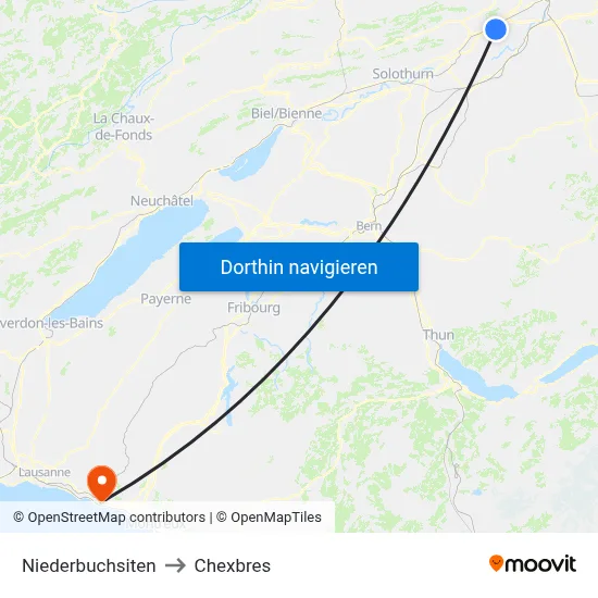 Niederbuchsiten to Chexbres map